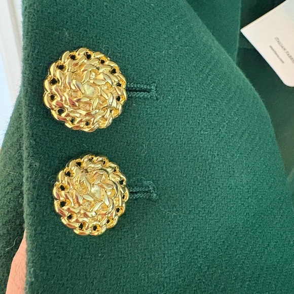 ZARA Manteco Wool Coat — Moss Green — Gold Buttons — Size M — NWT - Picture 9 of 16